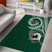 Hawaii Rainbow Warriors Alumni Area Rug Ti Maile Lei - Glory For The Warriors