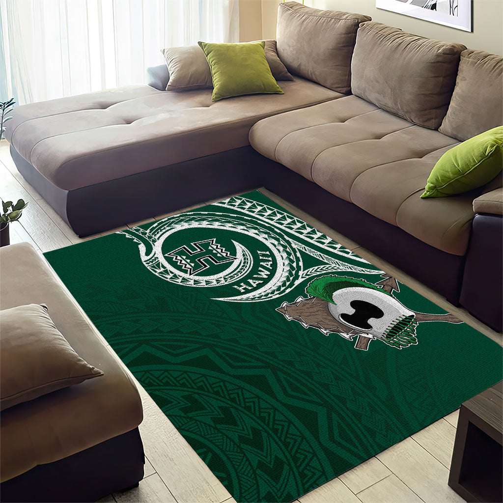 Hawaii Rainbow Warriors Alumni Area Rug Ti Maile Lei - Glory For The Warriors
