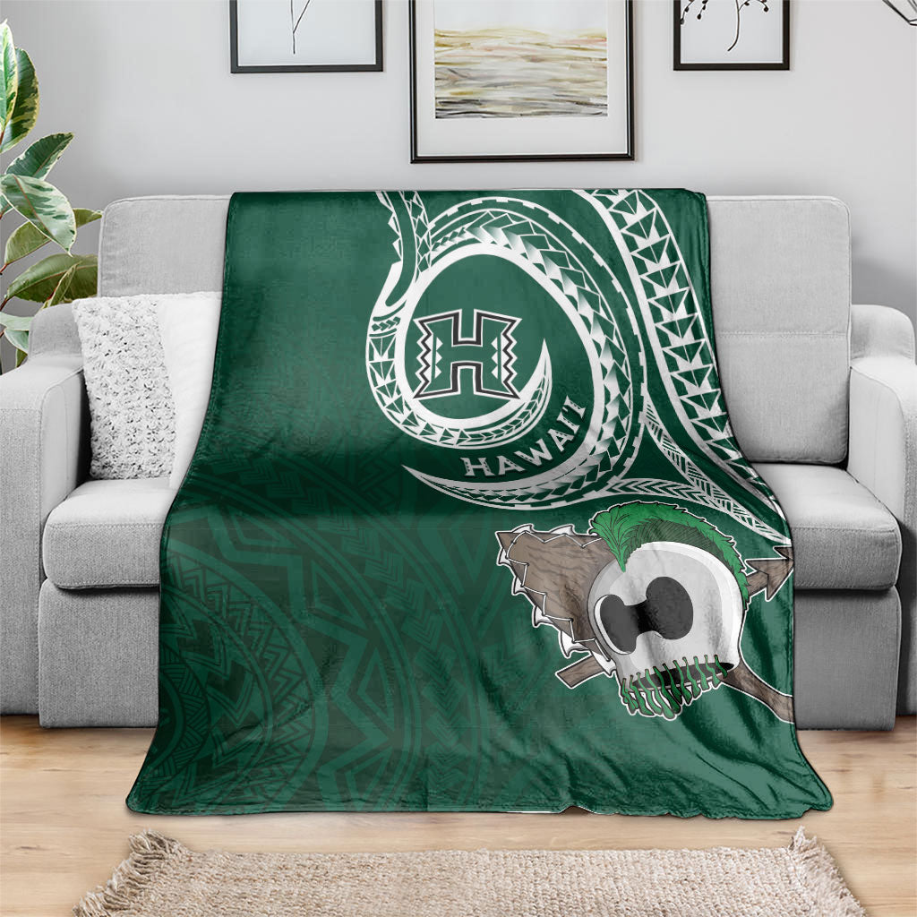 Hawaii Rainbow Warriors Alumni Blanket Ti Maile Lei - Glory For The Warriors