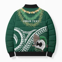 Hawaii Rainbow Warriors Alumni Personalized Bomber Puffer Jacket Ti Maile Lei - Glory For The Warriors