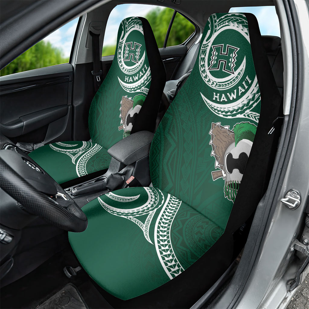 Hawaii Rainbow Warriors Alumni Car Seat Cover Ti Maile Lei - Glory For The Warriors