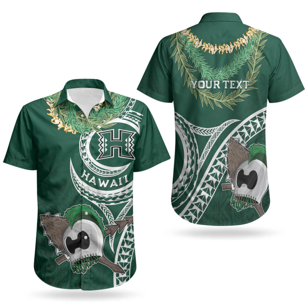 Hawaii Rainbow Warriors Alumni Personalized Couples Matching Off Shoulder Maxi Dress and Hawaiian Shirt Ti Maile Lei - Glory For The Warriors
