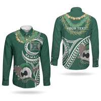 Hawaii Rainbow Warriors Alumni Personalized Couples Matching Summer Maxi Dress and Long Sleeve Button Shirt Ti Maile Lei - Glory For The Warriors