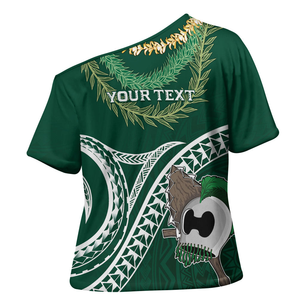 Hawaii Rainbow Warriors Alumni Personalized Cross Shoulder Shirt Ti Maile Lei - Glory For The Warriors