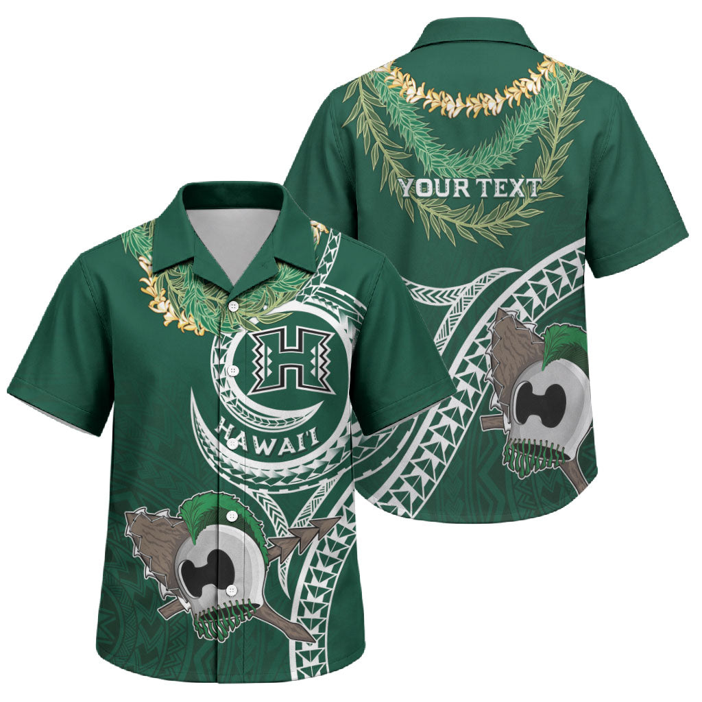 Hawaii Rainbow Warriors Alumni Personalized Family Matching Summer Maxi Dress and Hawaiian Shirt Ti Maile Lei - Glory For The Warriors