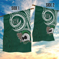 Hawaii Rainbow Warriors Alumni Garden Flag Ti Maile Lei - Glory For The Warriors