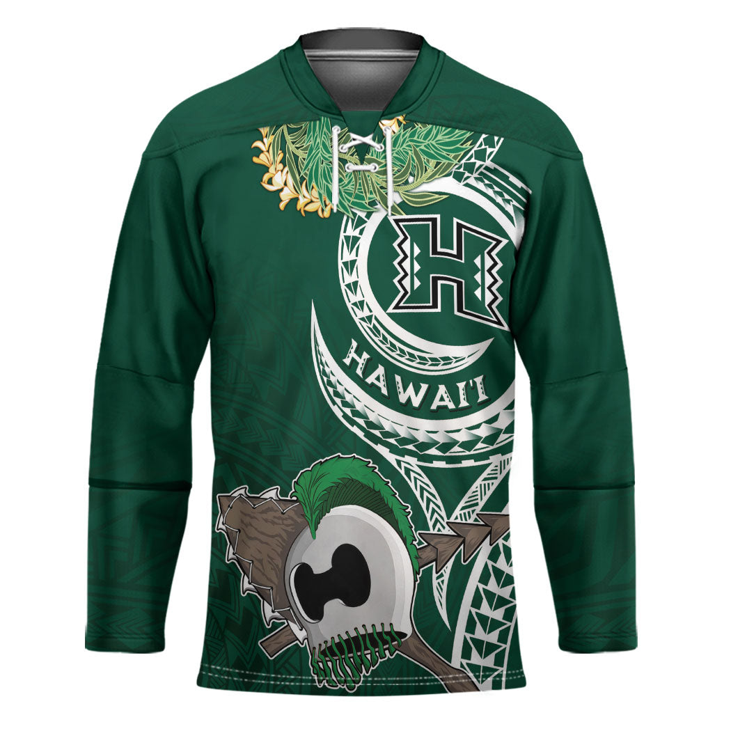 Hawaii Rainbow Warriors Alumni Personalized Hockey Jersey Ti Maile Lei - Glory For The Warriors