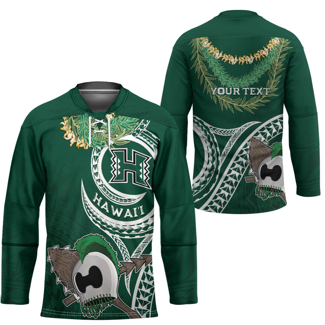 Hawaii Rainbow Warriors Alumni Personalized Hockey Jersey Ti Maile Lei - Glory For The Warriors