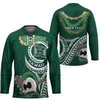 Hawaii Rainbow Warriors Alumni Personalized Hockey Jersey Ti Maile Lei - Glory For The Warriors