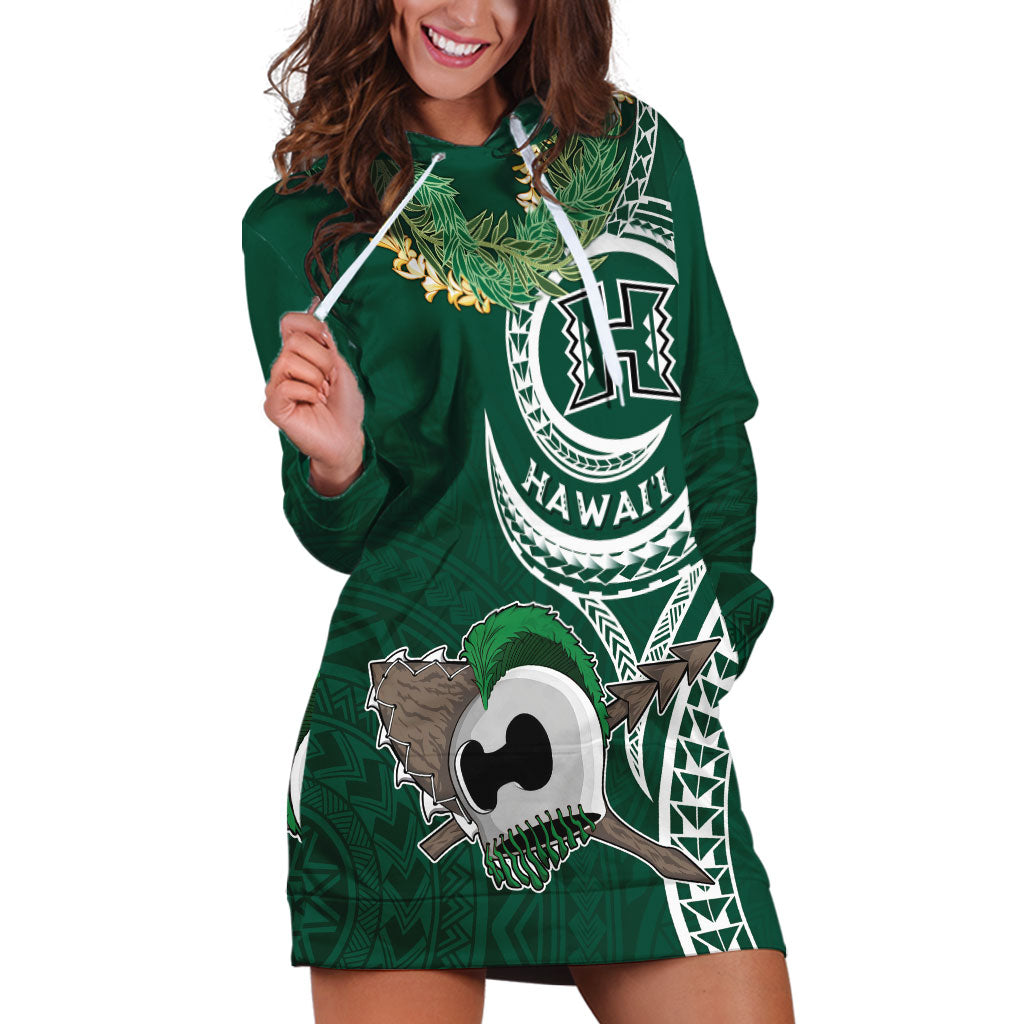 Hawaii Rainbow Warriors Alumni Personalized Hoodie Dress Ti Maile Lei - Glory For The Warriors