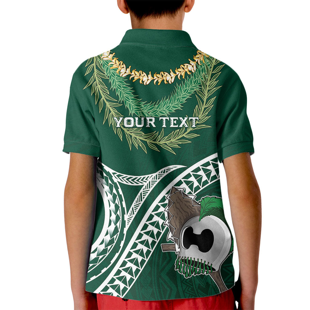 Hawaii Rainbow Warriors Alumni Personalized Kid Polo Shirt Ti Maile Lei - Glory For The Warriors