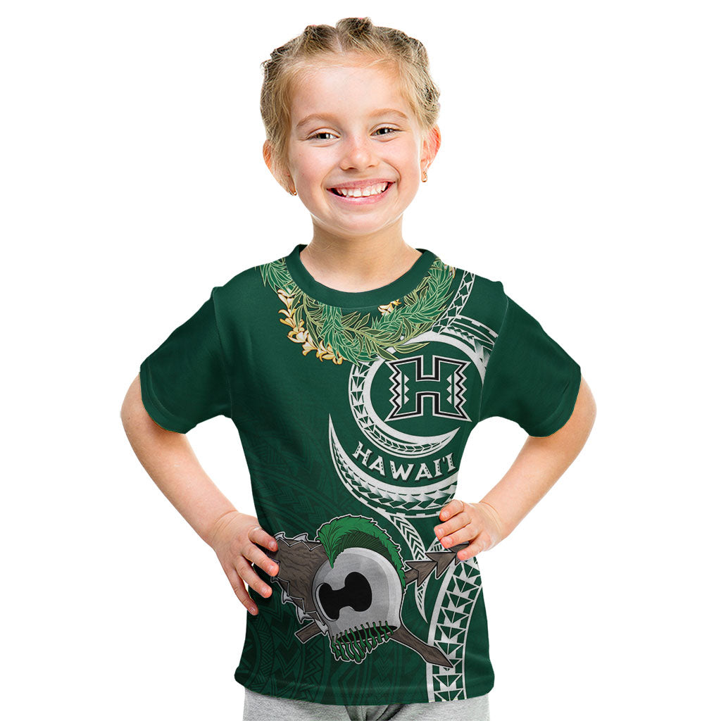 Hawaii Rainbow Warriors Alumni Personalized Kid T Shirt Ti Maile Lei - Glory For The Warriors