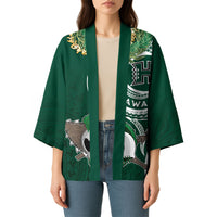 Hawaii Rainbow Warriors Alumni Personalized Kimono Ti Maile Lei - Glory For The Warriors