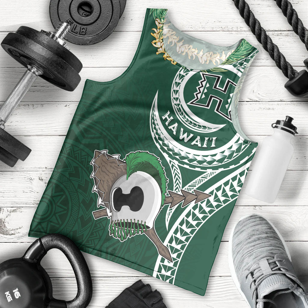 Hawaii Rainbow Warriors Alumni Personalized Men Tank Top Ti Maile Lei - Glory For The Warriors