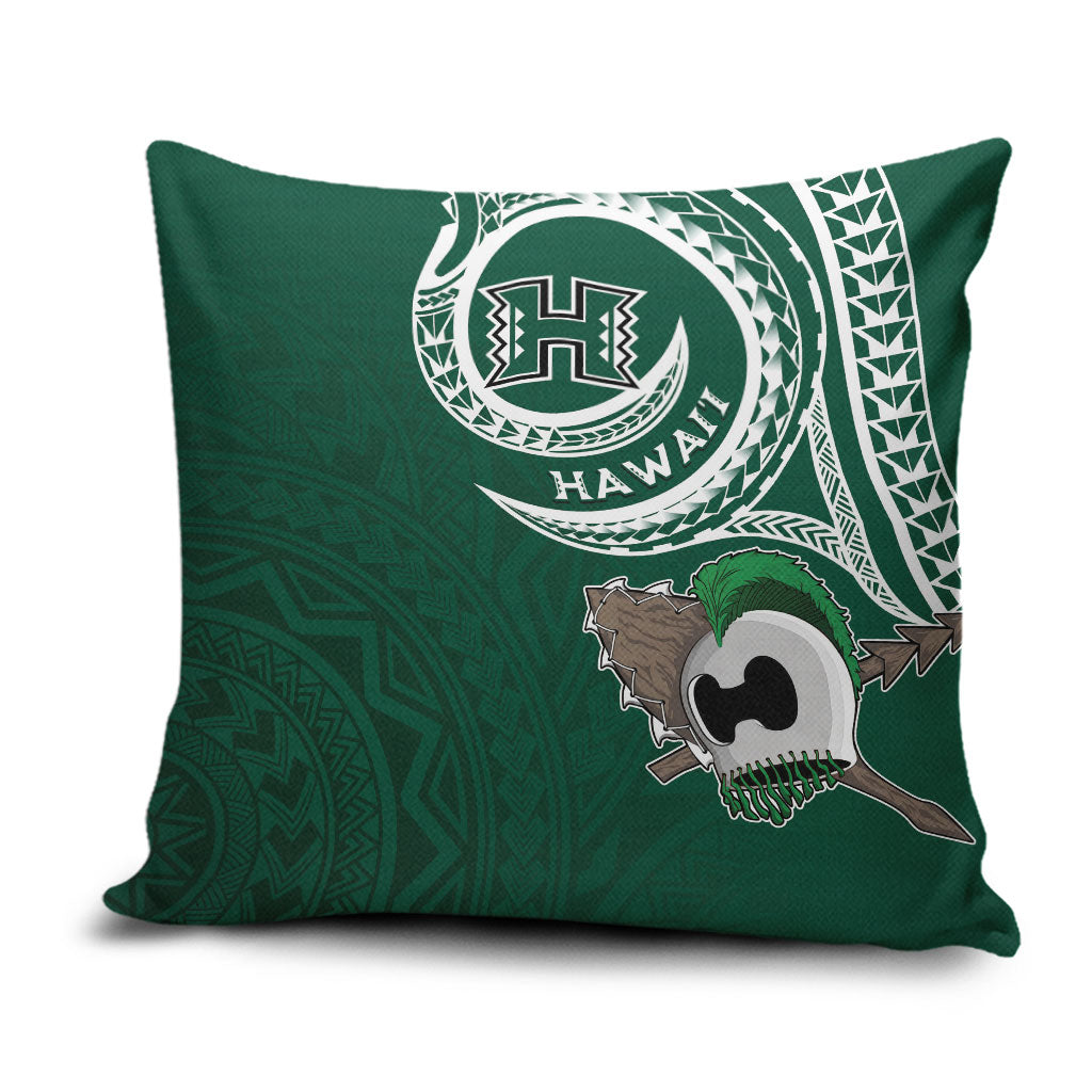 Hawaii Rainbow Warriors Alumni Pillow Cover Ti Maile Lei - Glory For The Warriors