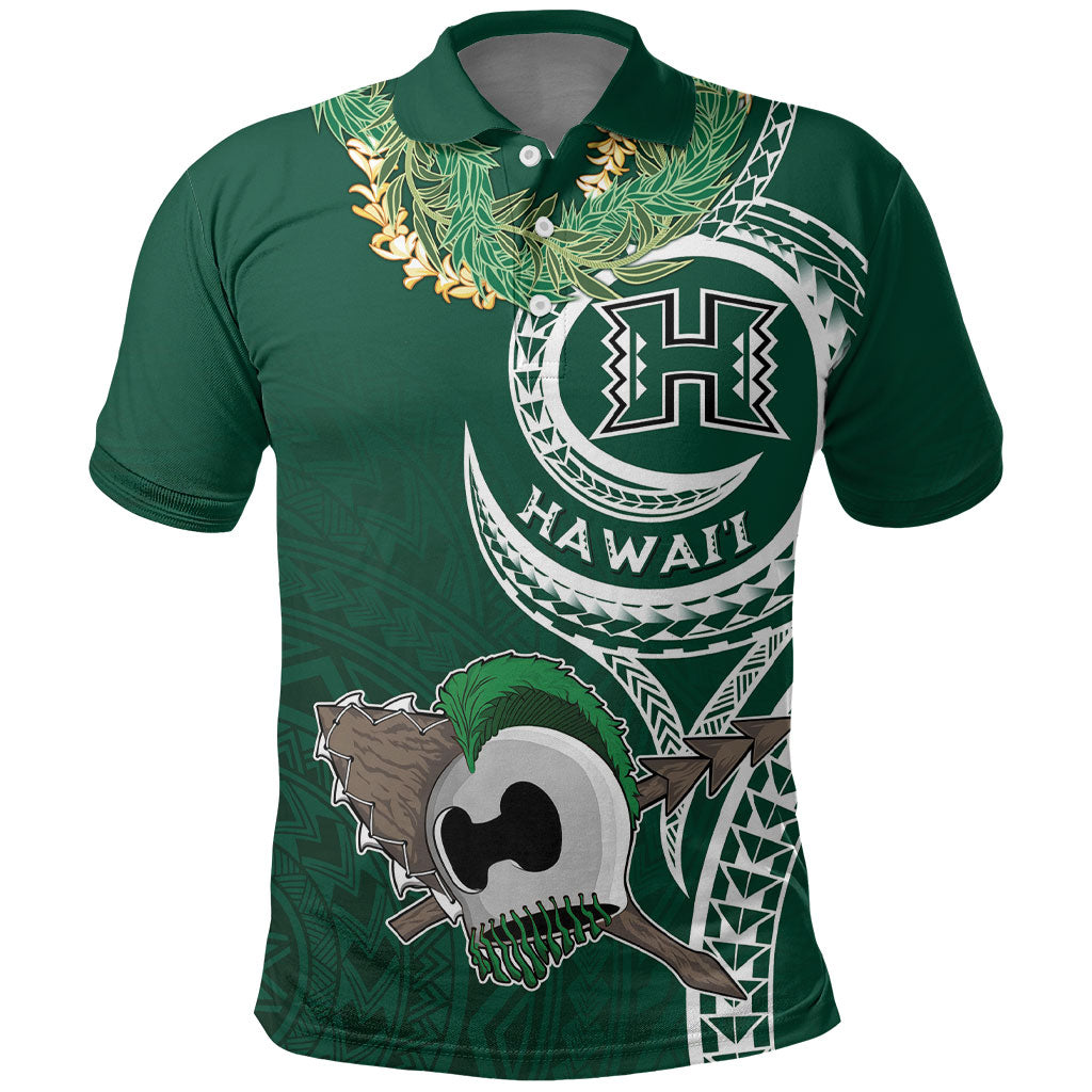 Hawaii Rainbow Warriors Alumni Personalized Polo Shirt Ti Maile Lei - Glory For The Warriors