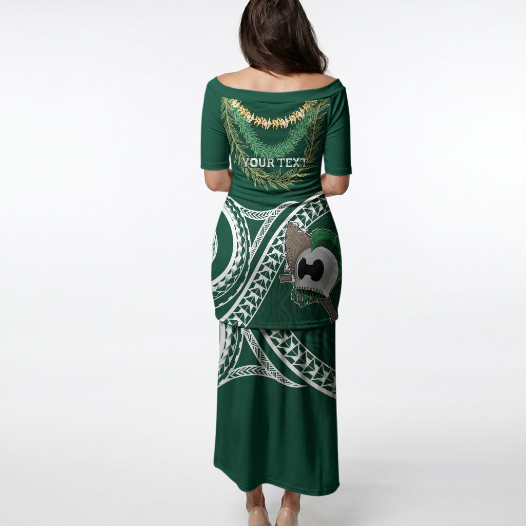 Hawaii Rainbow Warriors Alumni Personalized Puletasi Ti Maile Lei - Glory For The Warriors