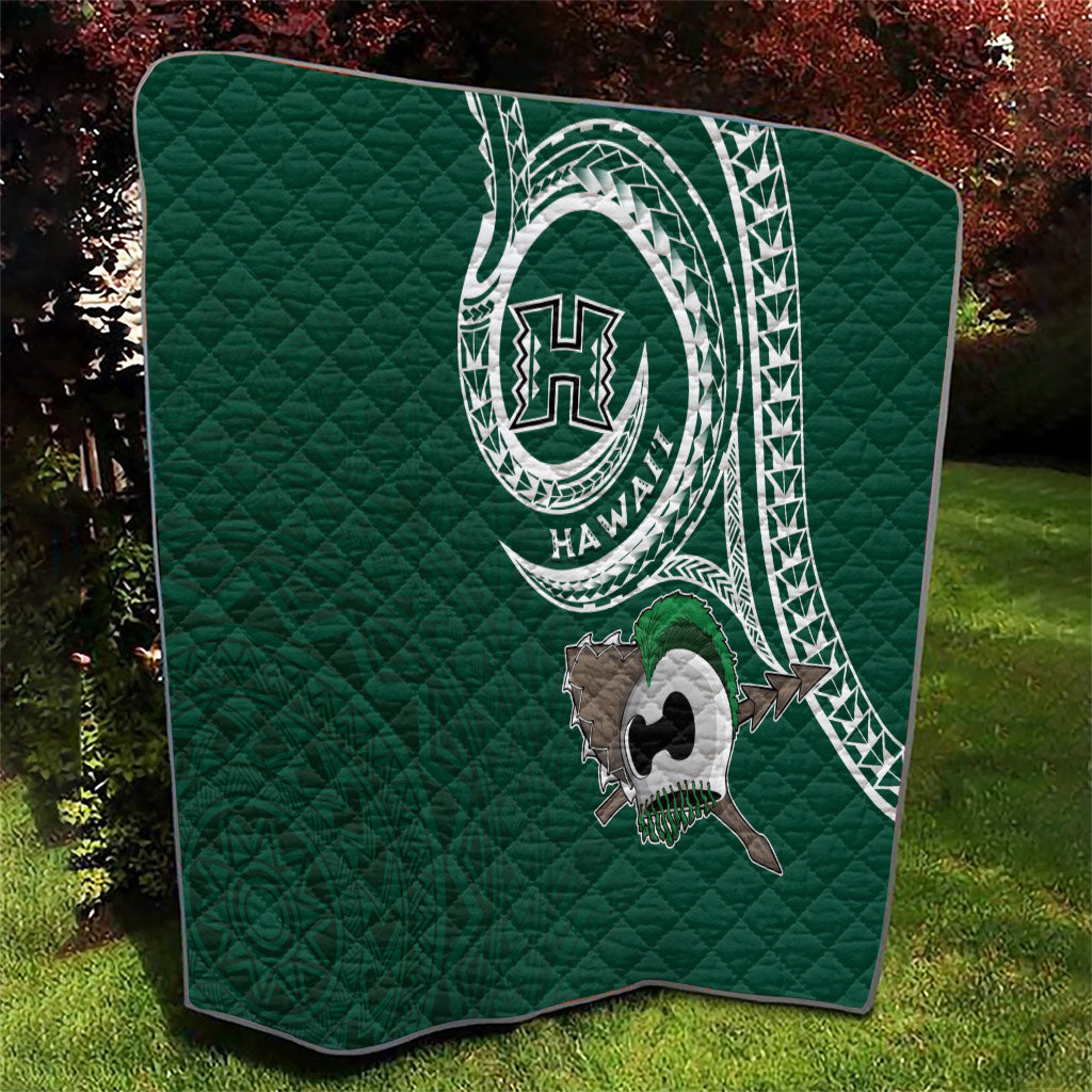 Hawaii Rainbow Warriors Alumni Quilt Ti Maile Lei - Glory For The Warriors
