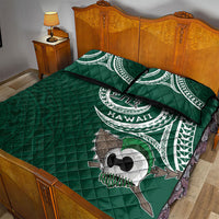 Hawaii Rainbow Warriors Alumni Quilt Bed Set Ti Maile Lei - Glory For The Warriors