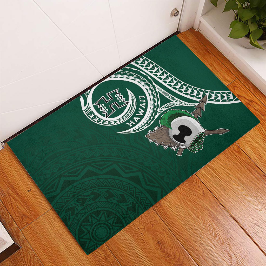 Hawaii Rainbow Warriors Alumni Rubber Doormat Ti Maile Lei - Glory For The Warriors