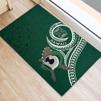 Hawaii Rainbow Warriors Alumni Rubber Doormat Ti Maile Lei - Glory For The Warriors