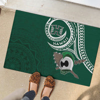 Hawaii Rainbow Warriors Alumni Rubber Doormat Ti Maile Lei - Glory For The Warriors