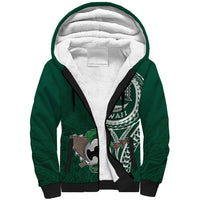 Hawaii Rainbow Warriors Alumni Personalized Sherpa Hoodie Ti Maile Lei - Glory For The Warriors