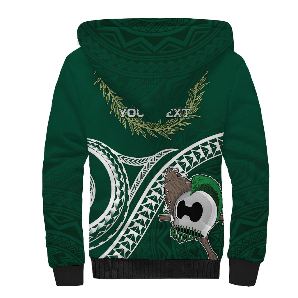 Hawaii Rainbow Warriors Alumni Personalized Sherpa Hoodie Ti Maile Lei - Glory For The Warriors