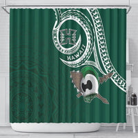 Hawaii Rainbow Warriors Alumni Shower Curtain Ti Maile Lei - Glory For The Warriors
