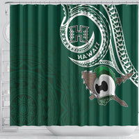 Hawaii Rainbow Warriors Alumni Shower Curtain Ti Maile Lei - Glory For The Warriors