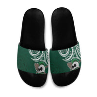 Hawaii Rainbow Warriors Alumni Slide Sandals Ti Maile Lei - Glory For The Warriors