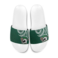 Hawaii Rainbow Warriors Alumni Slide Sandals Ti Maile Lei - Glory For The Warriors