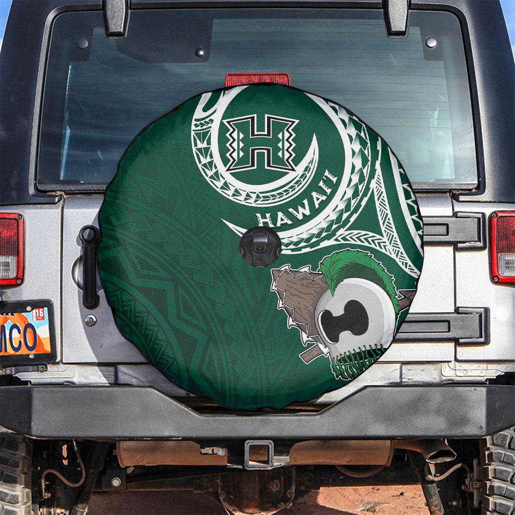 Hawaii Rainbow Warriors Alumni Spare Tire Cover Ti Maile Lei - Glory For The Warriors