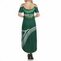 Hawaii Rainbow Warriors Alumni Personalized Summer Maxi Dress Ti Maile Lei - Glory For The Warriors