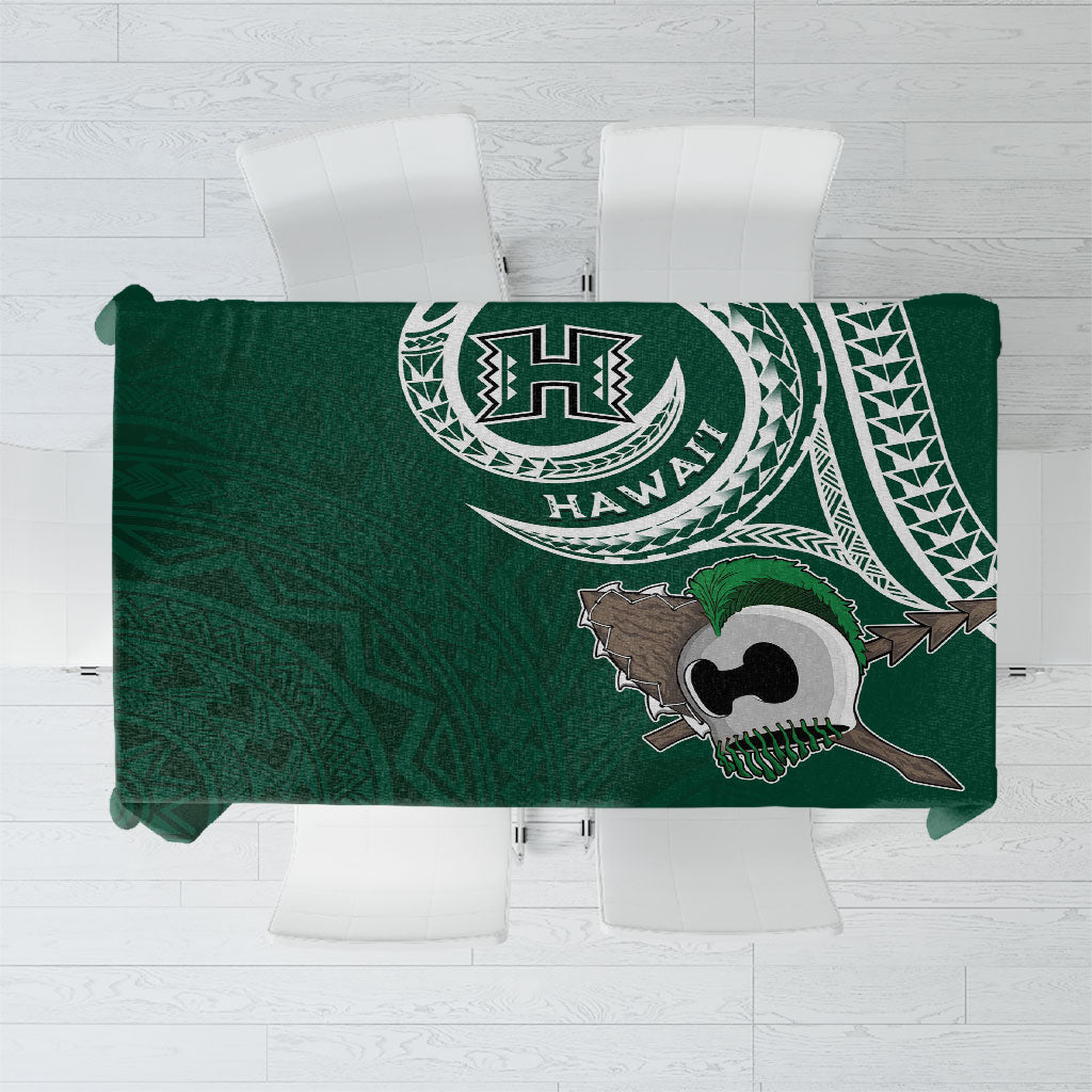 Hawaii Rainbow Warriors Alumni Tablecloth Ti Maile Lei - Glory For The Warriors