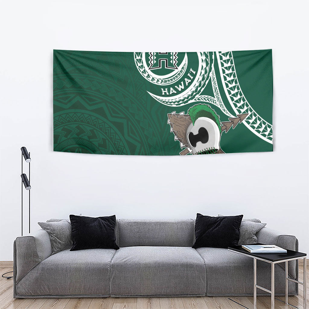 Hawaii Rainbow Warriors Alumni Tapestry Ti Maile Lei - Glory For The Warriors