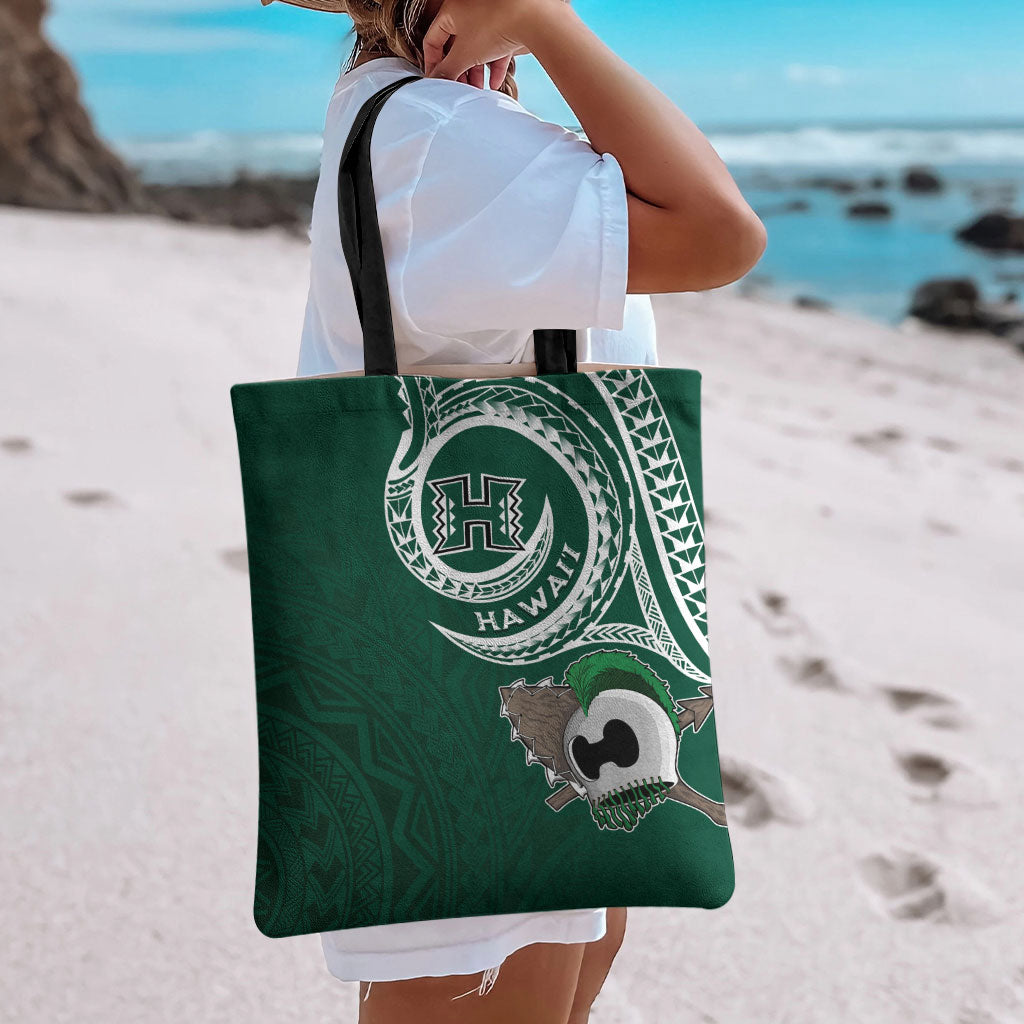 Hawaii Rainbow Warriors Alumni Tote Bag Ti Maile Lei - Glory For The Warriors