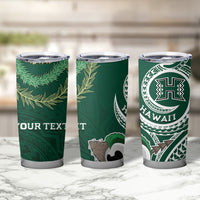 Hawaii Rainbow Warriors Alumni Personalized Tumbler Cup Ti Maile Lei - Glory For The Warriors