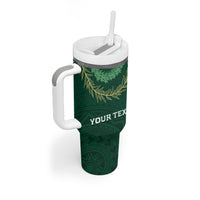 Hawaii Rainbow Warriors Alumni Personalized Tumbler With Handle Ti Maile Lei - Glory For The Warriors