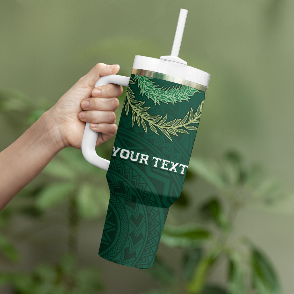 Hawaii Rainbow Warriors Alumni Personalized Tumbler With Handle Ti Maile Lei - Glory For The Warriors
