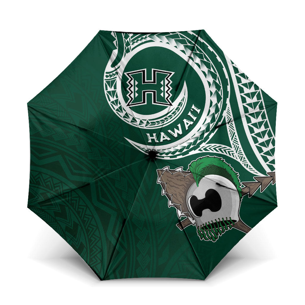 Hawaii Rainbow Warriors Alumni Umbrella Ti Maile Lei - Glory For The Warriors