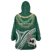 Hawaii Rainbow Warriors Alumni Personalized Wearable Blanket Hoodie Ti Maile Lei - Glory For The Warriors