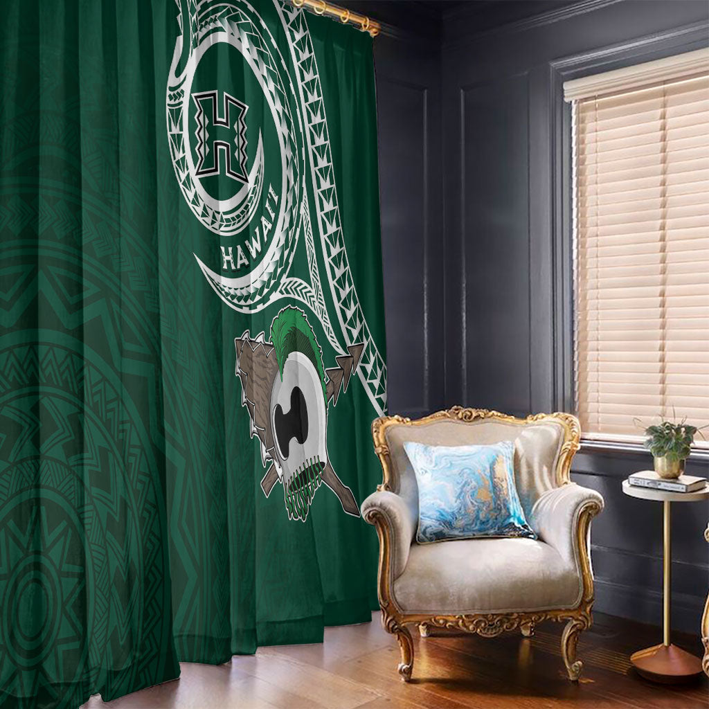Hawaii Rainbow Warriors Alumni Window Curtain Ti Maile Lei - Glory For The Warriors