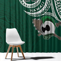 Hawaii Rainbow Warriors Alumni Window Curtain Ti Maile Lei - Glory For The Warriors