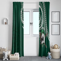 Hawaii Rainbow Warriors Alumni Window Curtain Ti Maile Lei - Glory For The Warriors