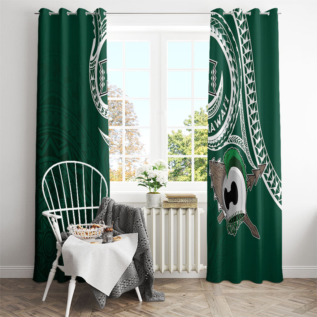 Hawaii Rainbow Warriors Alumni Window Curtain Ti Maile Lei - Glory For The Warriors