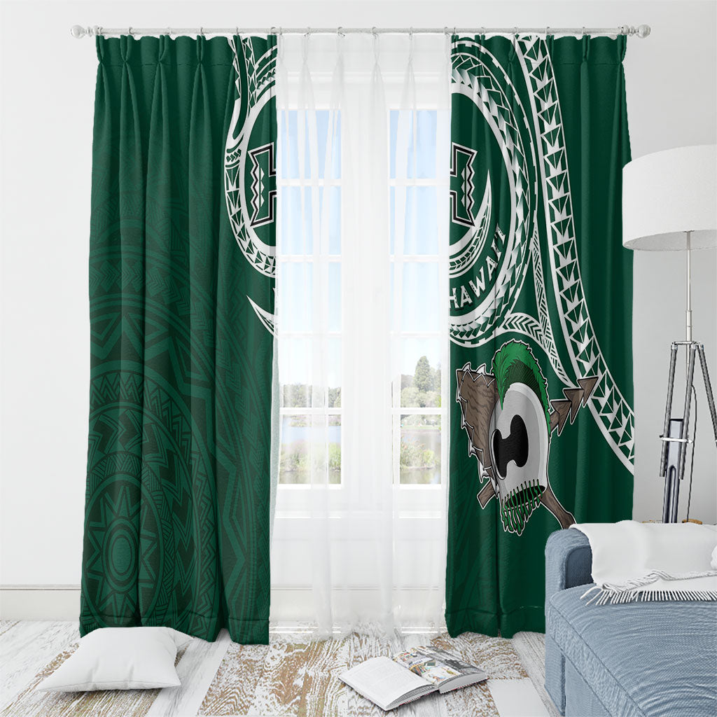 Hawaii Rainbow Warriors Alumni Window Curtain Ti Maile Lei - Glory For The Warriors