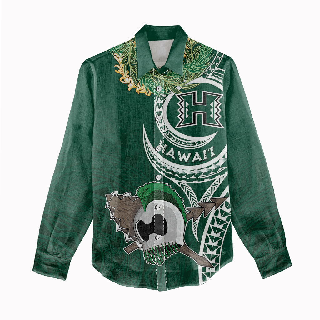 Hawaii Rainbow Warriors Alumni Personalized Women Casual Shirt Ti Maile Lei - Glory For The Warriors