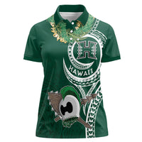 Hawaii Rainbow Warriors Alumni Personalized Women Polo Shirt Ti Maile Lei - Glory For The Warriors