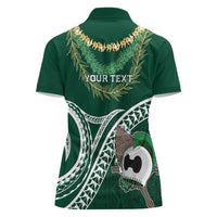 Hawaii Rainbow Warriors Alumni Personalized Women Polo Shirt Ti Maile Lei - Glory For The Warriors